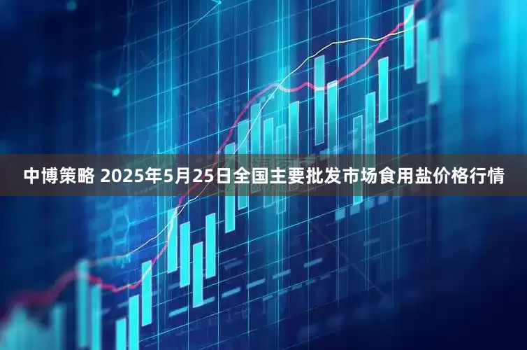 中博策略 2025年5月25日全国主要批发市场食用盐价格行情