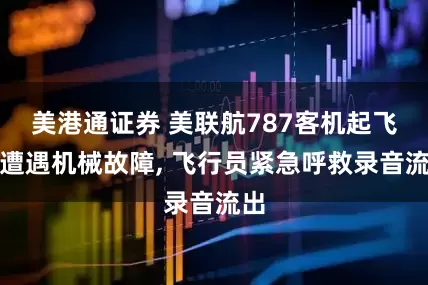 美港通证券 美联航787客机起飞后遭遇机械故障, 飞行员紧急呼救录音流出